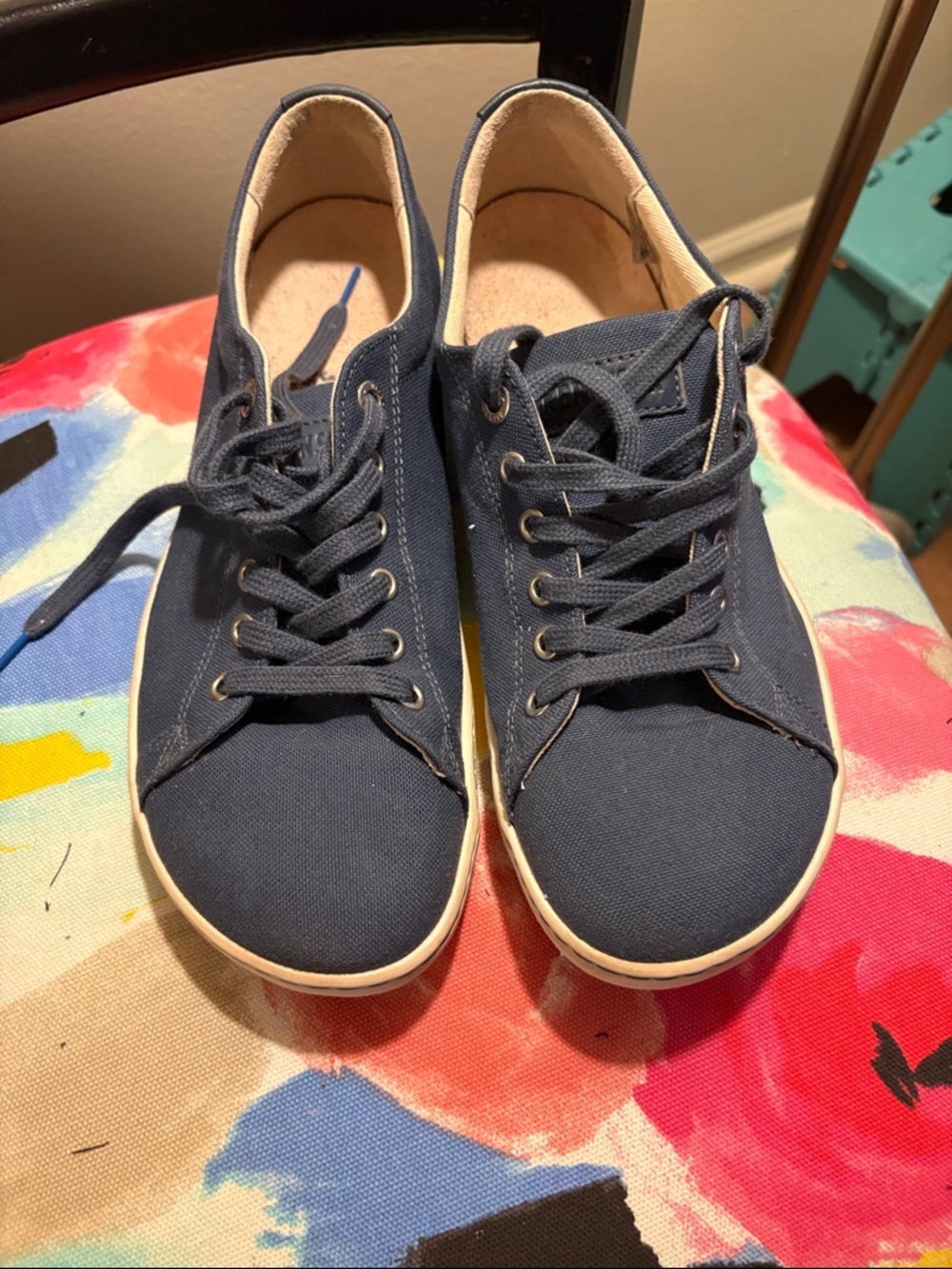Blue Birkenstock sneakers